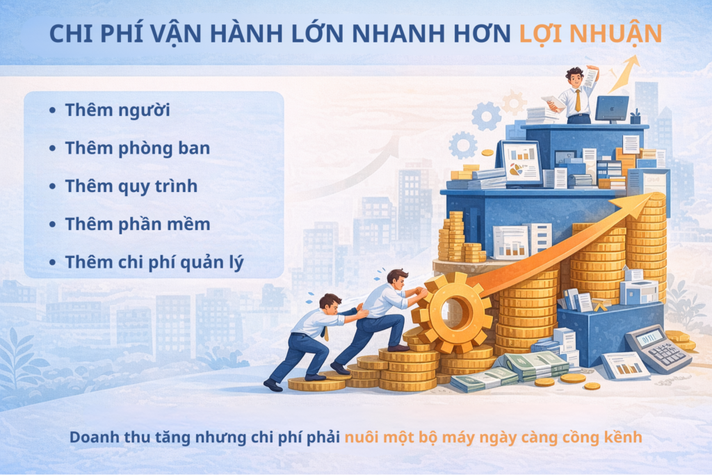 Vì sao doanh thu tăng nhưng lợi nhuận ngày càng giảm? chi phí vận hành lớn nhanh hơn lợi nhuận