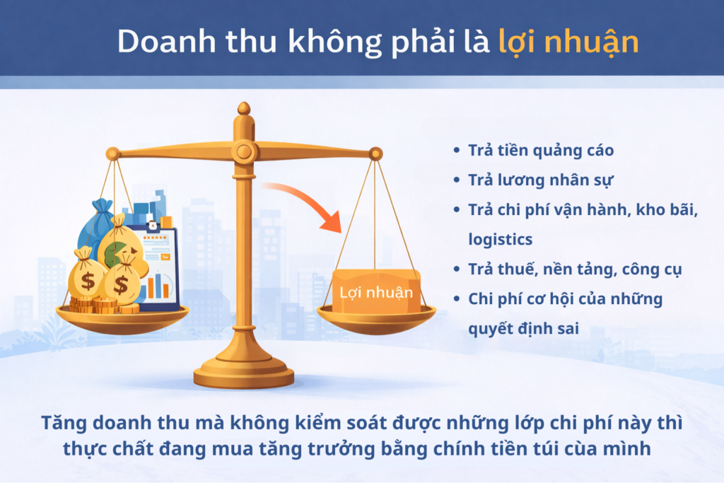 Vì sao doanh thu tăng nhưng lợi nhuận ngày càng giảm? doanh thu không phải là lợi nhuận